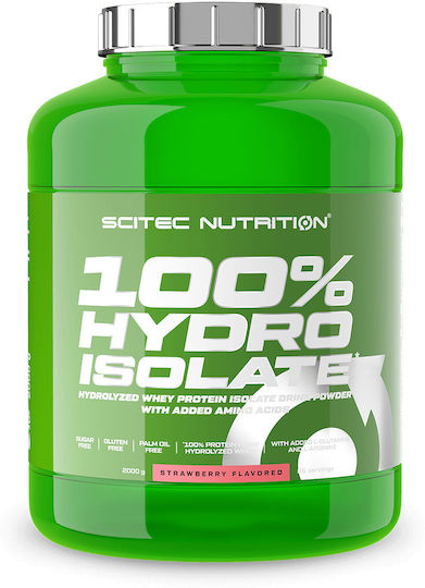 Scitec Nutrition 100% Hydro Isolate Protein Whey Gluten Free with Flavor Strawberry 2kg