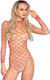 Leg Avenue Turtleneck Fishnet Teddy Red Red