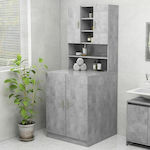 vidaXL Laundry Bathroom Cabinet L70.5xD25.5xH90cm Gray