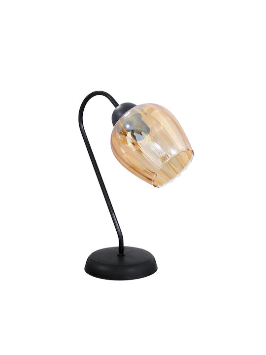 Heronia SP-21/98PR Tisch Dekorative Lampe mit Fassung für Lampe E27 Schwarz