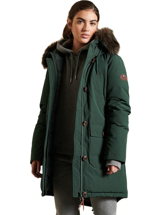 Superdry Rookie Μακρύ Γυναικείο Μπουφάν Παρκά μ...