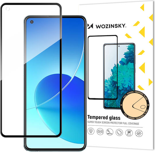 Wozinsky Super Tough Vollkleber Vollflächig gehärtetes Glas Schwarz (Oppo Reno6 4 G)