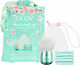 Glov Matcha Latte Moon Pads Set Makeup Remover Pads 5pcs + Kabuki Brush Makeup Brush + Pouch