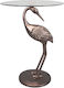 Round Side Table Koromarnos Glass Bronze M40xW40xH56cm