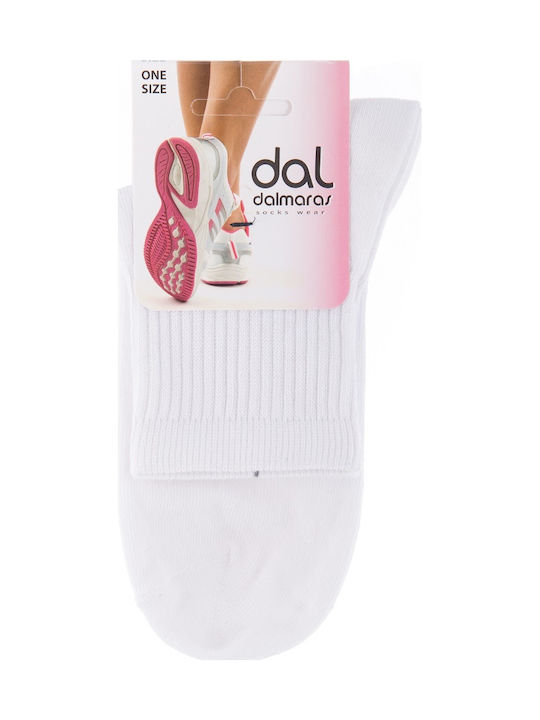 Dal 948 Women's Solid Color Socks White