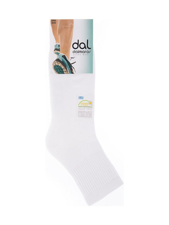 Dal 969 Men's Solid Color Socks White
