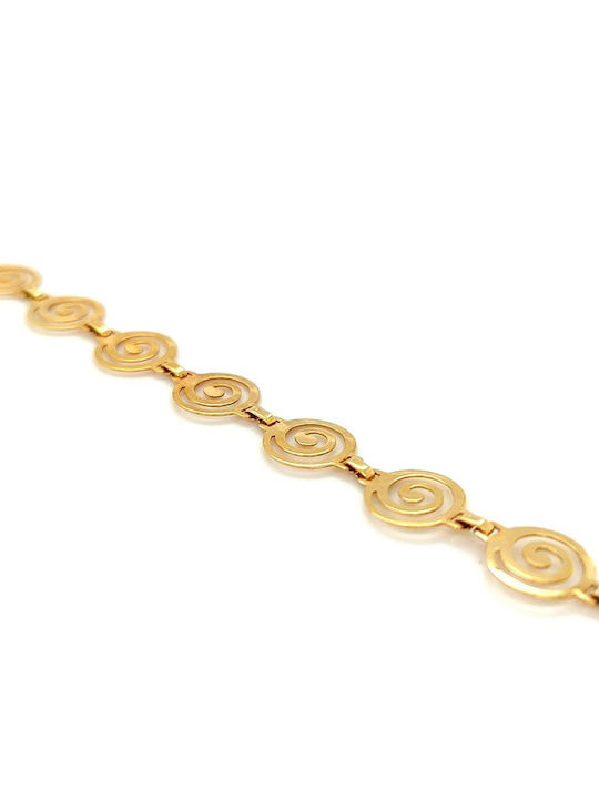 Bracelet women's, gold K14 (585°), spiral