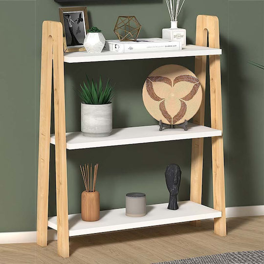 Βιβλιοθήκη Como Λευκό / Oak 63x22x80εκ. Βιβλιοθήκη Como Λευκό / Oak 63x22x80εκ.