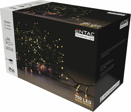 700 Lichterketten LED 14m. Warmes Weiß in Zeichenfolge 1Stück