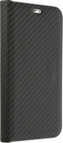 Forcell Luna Carbon Книга Изкуствена кожа Черен (Galaxy S9+)