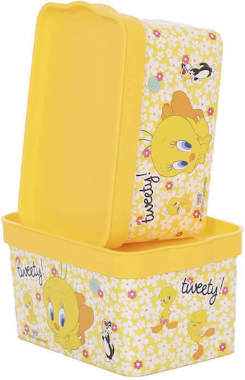 TnS Plastik Kinder Lebensmittelbehälter Gelb 21 x 14 x 10.5cm