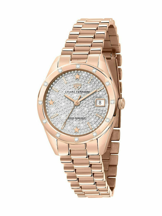 Chiara Ferragni Women's Watch with Pink Gold Metal Bracelet