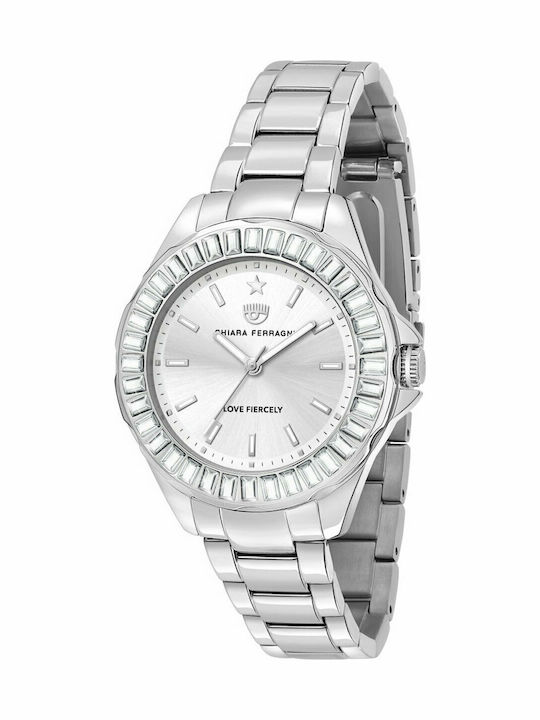 Chiara Ferragni Women's Watch with Silver Metal Bracelet