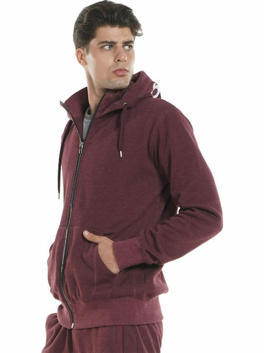 Ζακέτα με Κουκούλα Maroon