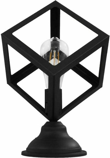Heronia Lustră Decorativă cu Soclu pentru Bec E27 Negru