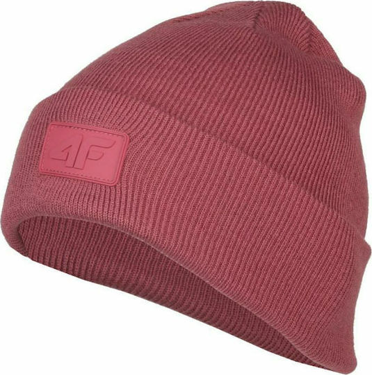 Knitted Beanie Cap Pink