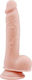 Dream Toys Mister Dixx Dual Density Real Dildo Glass Dildo with Balls and Suction Cup Flesh 19cm
