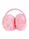 Earmuff Γυναικείος Σκούφος Πλεκτός σε Ροζ χρώμα