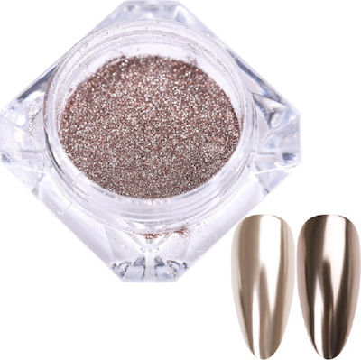 UpLac Mirror Effect Ghampagne Decorating Powder for Nails in Gold Color