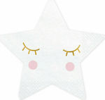 Party Napkins Little Star 16x16cm White 20pcs