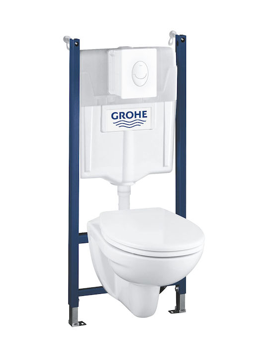 Grohe Solido 3 in 1 Wall-Mounted Toilet and Flush White