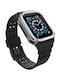 Hurtel Armored Hülle & Armband Silikon Silver/Black (Apple Watch 44/45/46mm/Ultra 49mm)