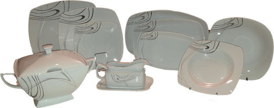 Karvounis White Porcelain Dinnerware Set 72pcs