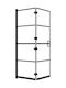 vidaXL Διαχωριστικό Μπανιέρας με Πτυσσόμενη Πόρτα 100x140cm Black