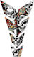 Puig Skull Party Adhesive Tank Protection Universal Medium Multicolour