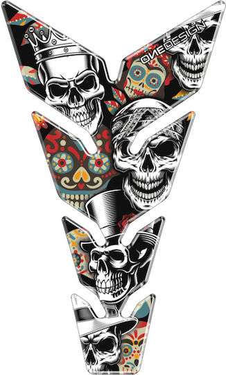 Puig Skull Party Adhesive Tank Protection Universal Medium Multicolour