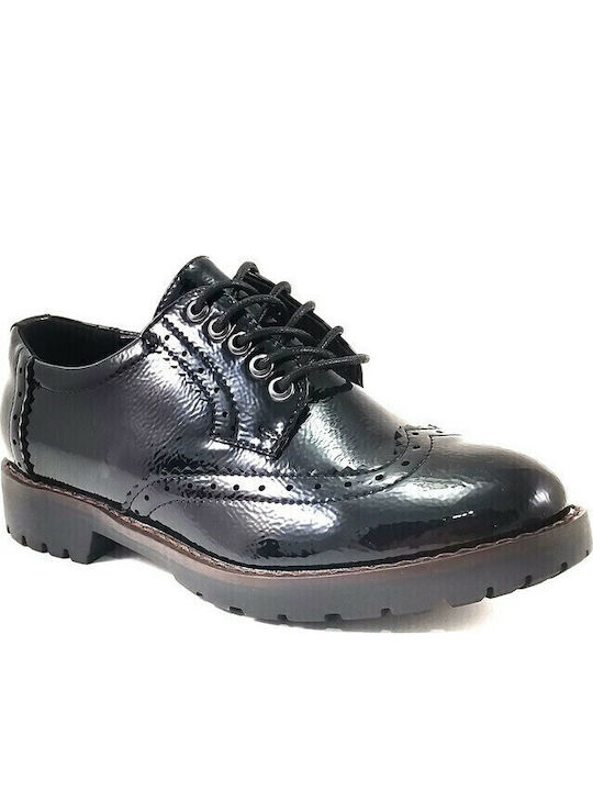 Oxfords pentru femei în Negru Culore