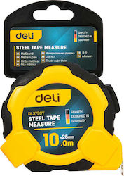 Deli Tape Measure with Auto-Rewind 25mm x 10m E