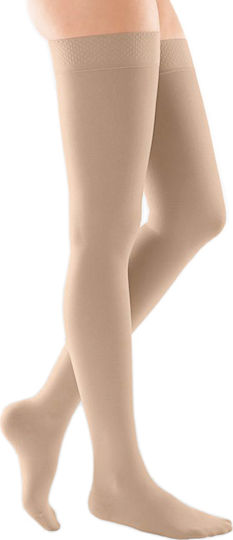 Medi Duomed Socks Thigh High Graduated Compression with Silicone 18-21 mmHg Beige