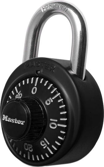 Master Lock 1533D Steel Padlock Brass Combination Black 38mm Black 1pcs