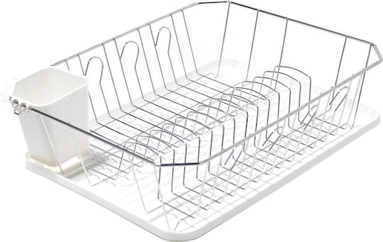 Karvounis Metallic Silver Sink Strainer 44.5x35.5cm