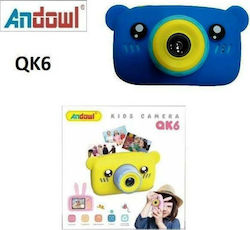 Andowl QK6 Bear Compact Φωτογραφική Μηχανή 10MP με Οθόνη 2" Μπλε