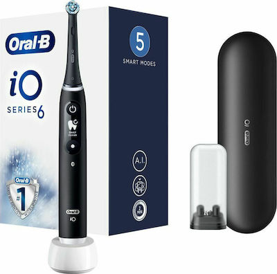 Oral-B IO Series 6 Ηλεκτρική Οδοντόβουρτσα με Χρονομετρητή και Αισθητήρα Πίεσης Black