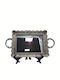 Karvounis Plastic Rectangular Decorative Tray with Mirror Silver 38x3.2x22cm