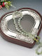Καρβούνης Tabletop Heart Shaped Wedding Crown Case Silver Plated Brown 29x31.3cm
