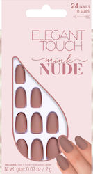 Elegant Touch Mink Nude Tips Νυχιών σε Μπεζ Χρώμα 24τμχ S0591183