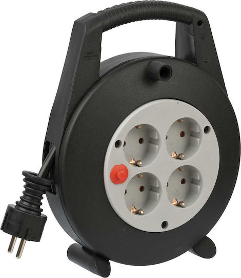 Brennenstuhl Cablu de prelungire Tip închis 4 locuri cu cablu de 5m Diametru 3 x 1.5mm² Neagră