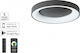 Home Lighting Amaya Smart Πλαφονιέρα Οροφής 80εκ. Ασημί με Ενσωματωμένο LED και Τηλεχειριστήριο