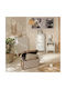 Atmosphera Cyril Ceramic Table Lamp with White Shade and Gray Base
