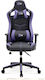 Megapap ZIO Gaming Pro Καρέκλα Gaming Δερματίνης με Ρυθμιζόμενα Μπράτσα μωβ - μαύρο