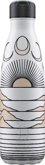 Chilly's Original Series Artist Μπουκάλι Θερμός Ανοξείδωτο BPA Free 500ml Λευκό