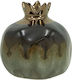 Marhome Настолници Гоури Нар Малък Olive oil/Bronze Керамичен 6.5x6.5см 1бр