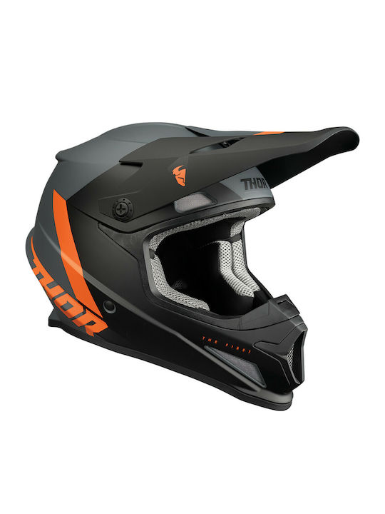 Thor MX Sector Motocross Chev Charcoal/Orange Thor MX Sector Motocross Chev Charcoal/Orange