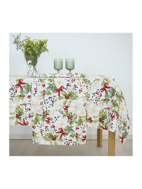 Dimeco Bliss Christmas Tablecloth Fabric Multicolour L180xW135cm 1pcs