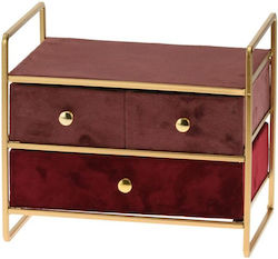 Aria Trade Metal Desktop Drawer 2 Number of Spit Brown Διακοσμητική Συρταριέρα