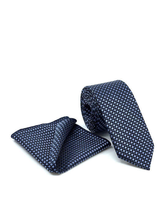 Legend Accessories Set de Cravată pentru Bărbați Sintetic Tipărit în Culorea Albastru marin